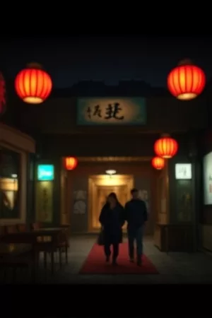 《黄昏邮局》黄昏时分邮局门口的信箱